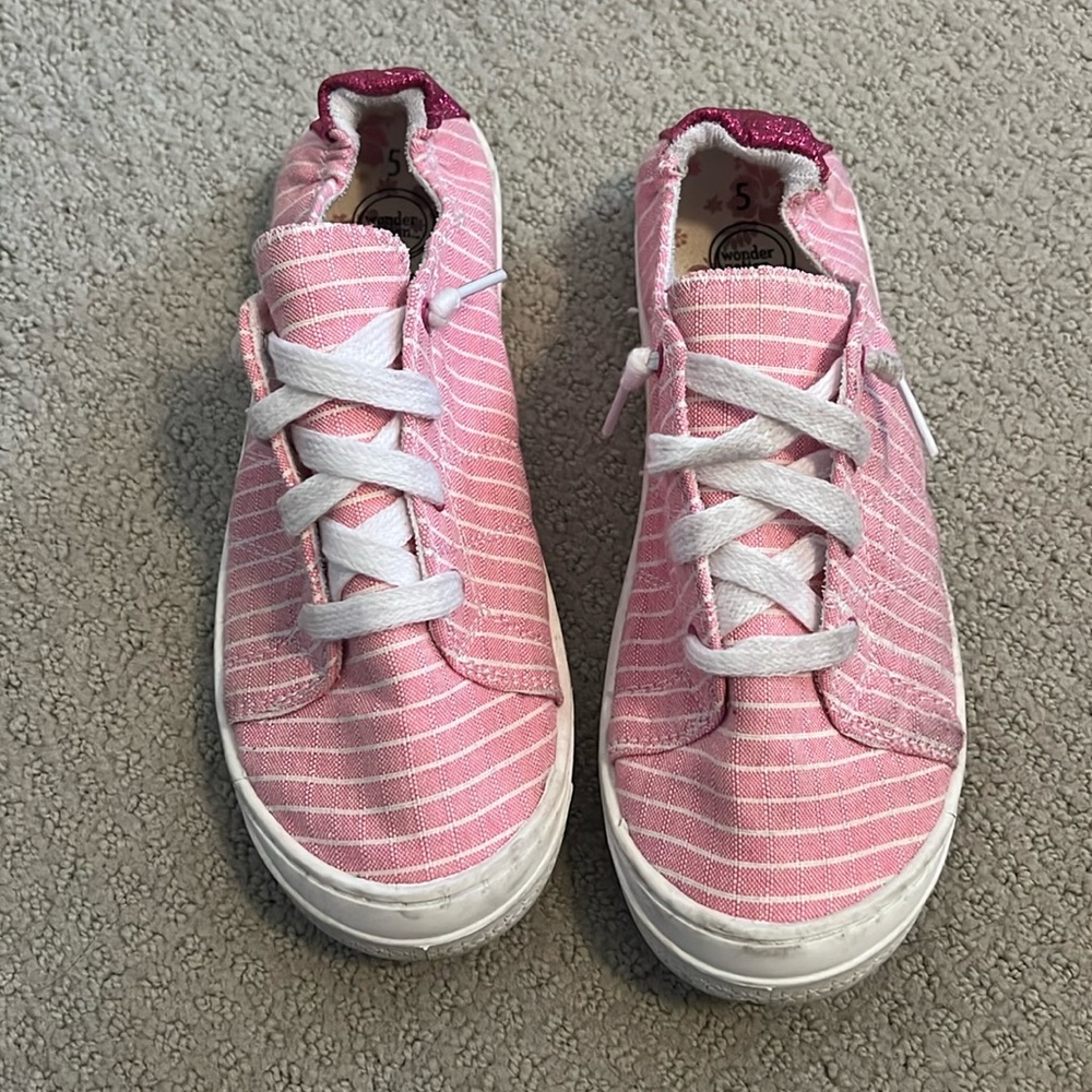 Girls Pink Slip On Sneakers